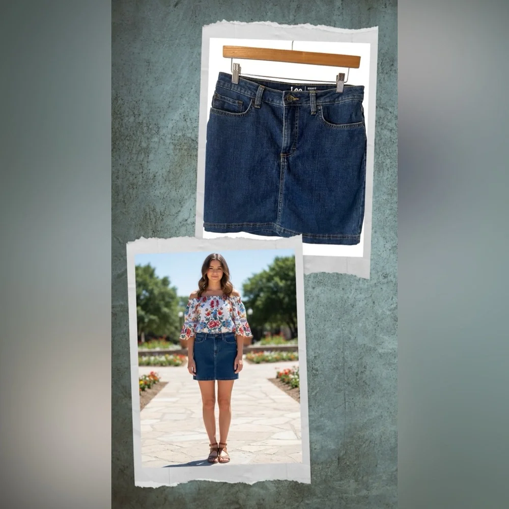 Lee Denim Mini Skort - Picture 1 of 7